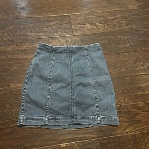 Free people blue denim skirt